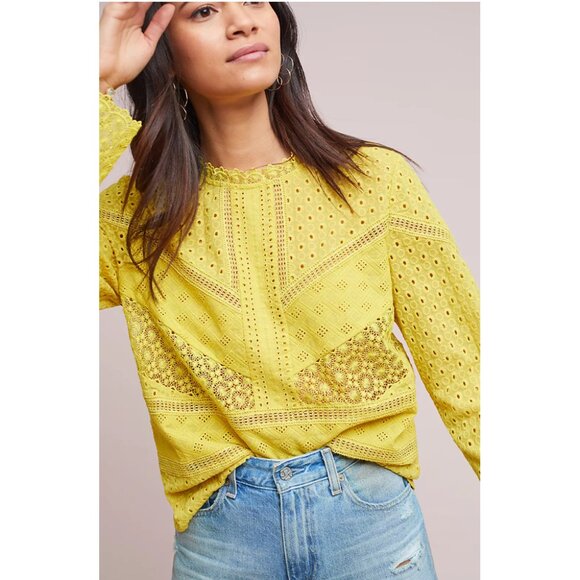 Anthropologie James Coviello Burnham Lace Top by James Coivello - Picture 2 of 12